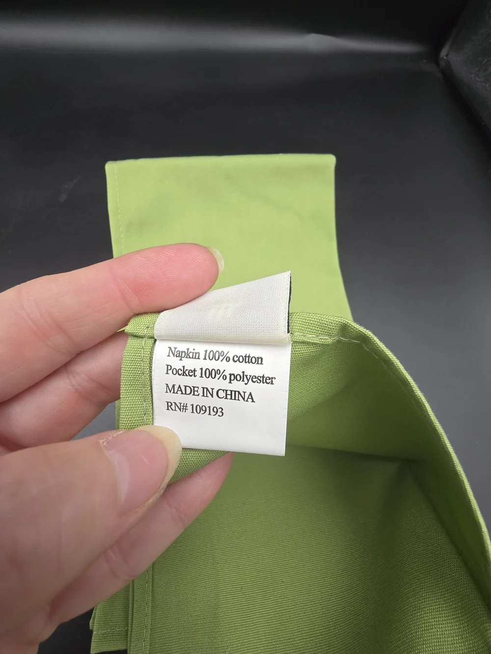 All-in-One Cypress Olive Pocket Napkin Set — Green & Cream (Set of 4)